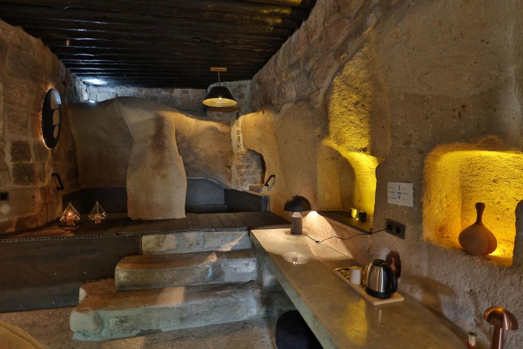 stone wall cave room cappadocia